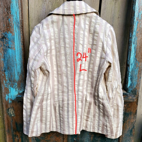 Dries Van Noten Seersucker to Cotton Linen Jacket Ladies Sz 36 US 4 - Picture 8 of 8